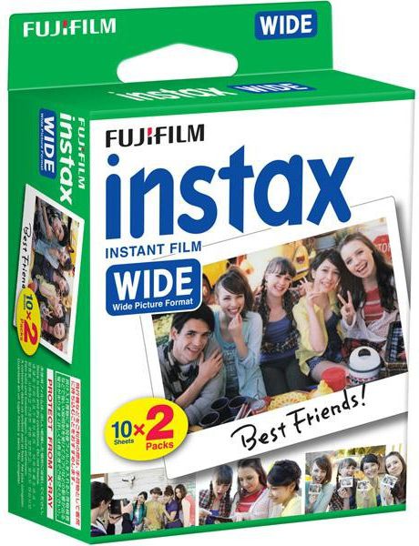Фото-хартија Fujifilm за Instax широк, 8,6 x 10,8 cм, 20 парчиња