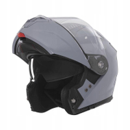 Helmetë modulare për motor Nox N968, vizor i gjerë, sistem ventilimi, gri