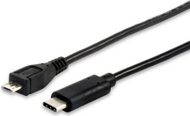 Kabllo USB Equip USB-C (12888407), microUSB, e zezë