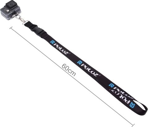 Ремче за врат Puluz Lanyard Neck Holder, 60cm, за GoPro SJCAM Xiaomi, црно