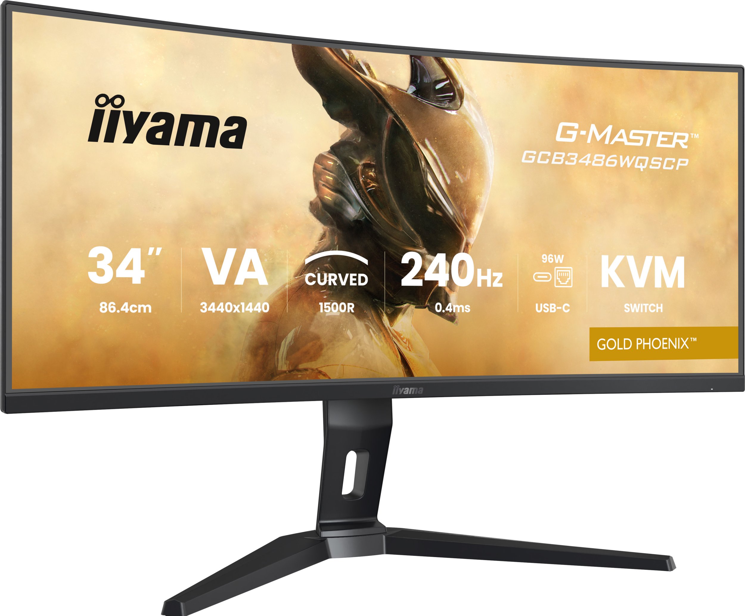 Monitor gaming Iiyama G-MASTER GCB3486WQSCP-B1, 34", UWQHD, 240Hz, i zi
