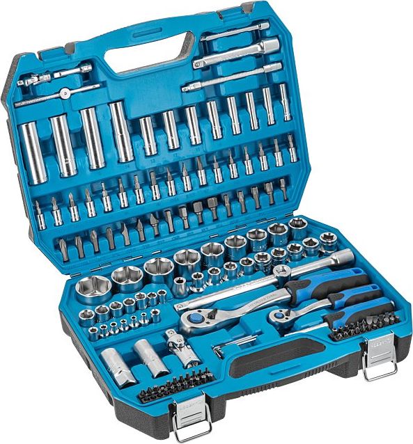 Set veglash Högert Technik HT1R440, 144 pjesë, 1/4" dhe 1/2", në kuti 2