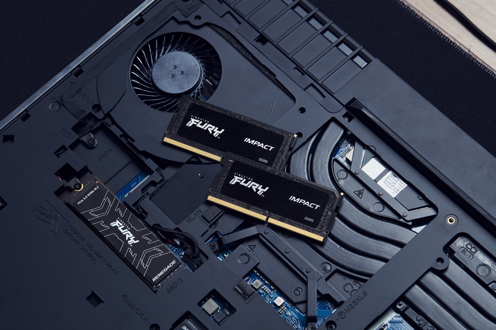 RAM меморија Kingston FURY Impact, 64GB, DDR5, 4800MHz, црна