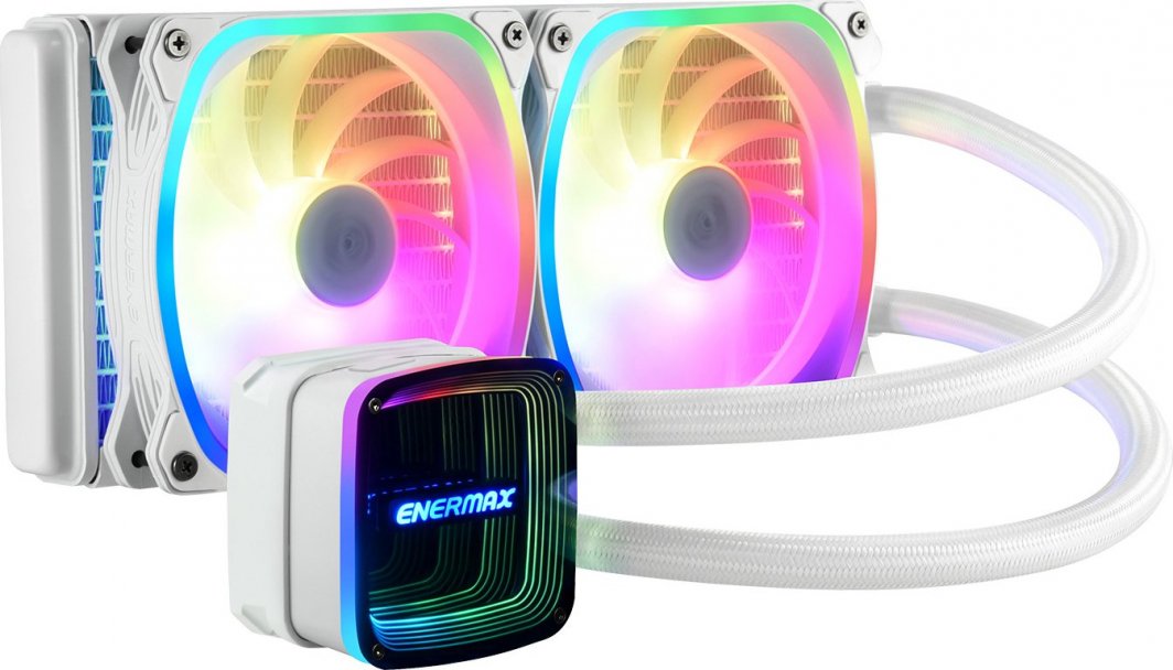 Ладилник за вода за процесор Enermax AquaFusion ADV 240, 240 mm, RGB, бел