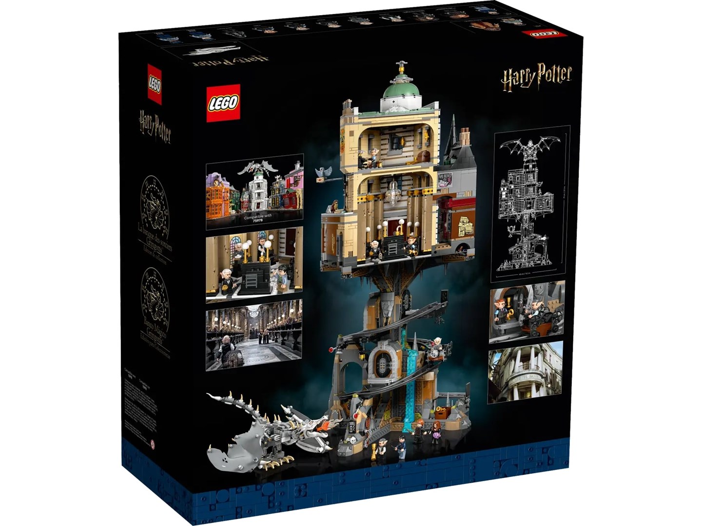 Set LEGO Harry Potter 76417 Gringotts Bank, Collector's Edition, 18+, shumëngjyrësh