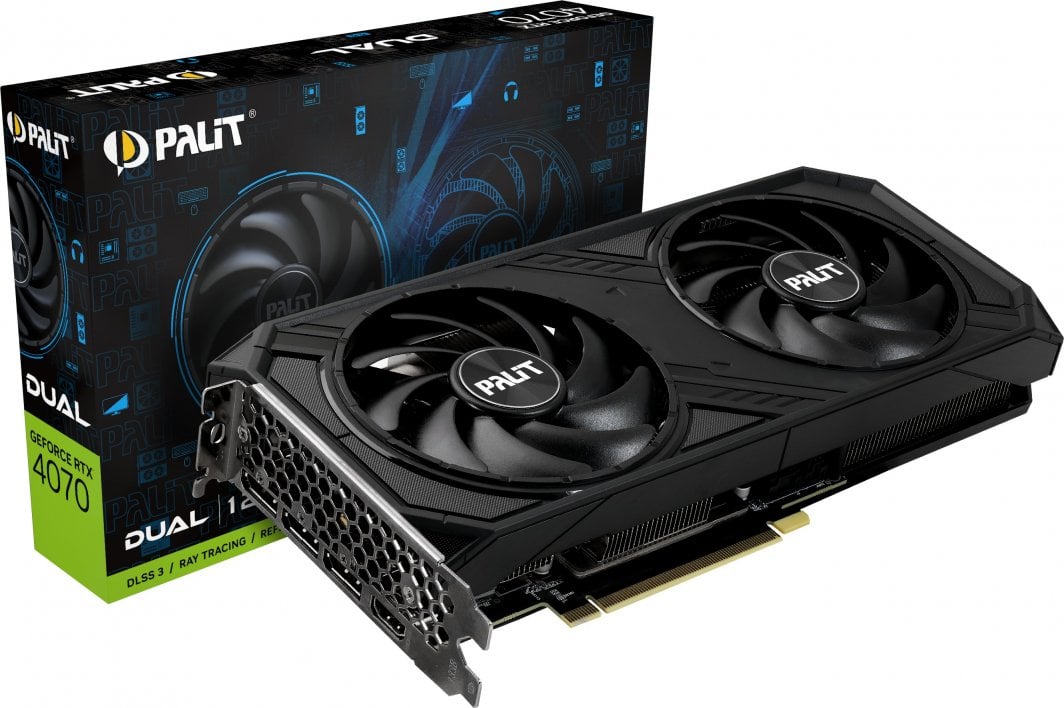 Kartelë grafike Palit GeForce RTX 4070 Dual, 12GB