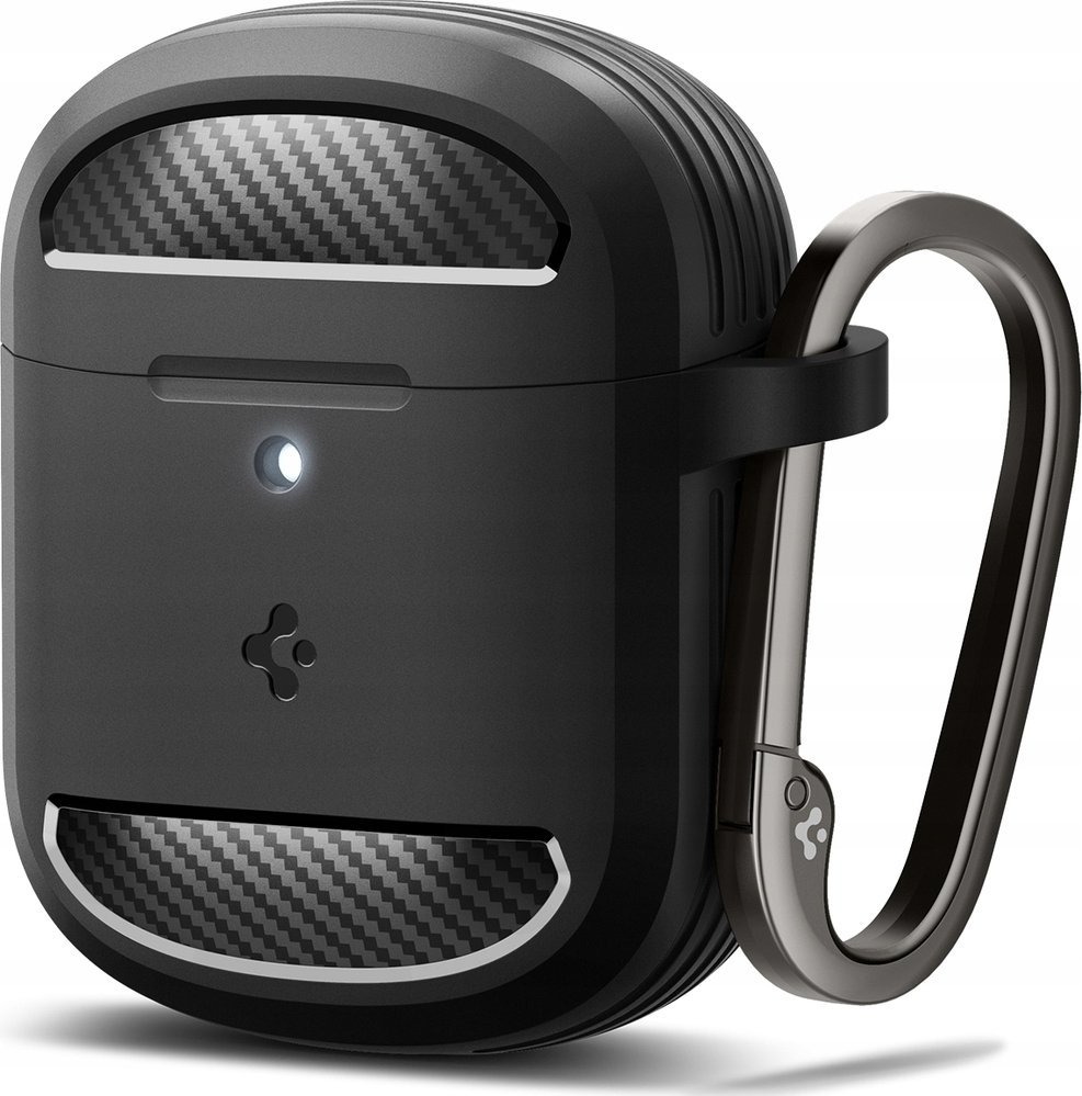Mbulesë Spigen Rugged Armor për Google Pixel Buds Pro 2 2024 dhe Pixel Buds Pro 1 2022, me varëse, e zezë matte