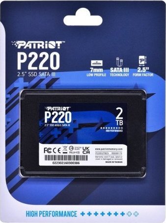Disk SSD Patriot P220, 2TB, 2.5" SATA III