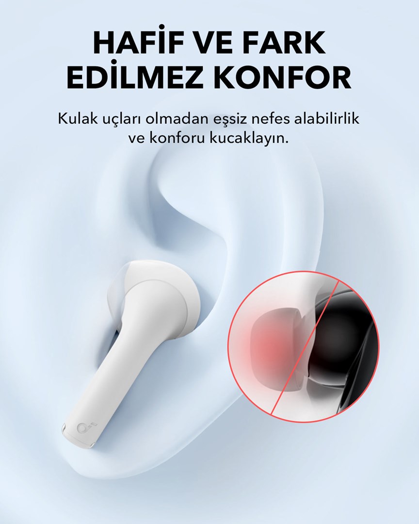 Kufje Anker Soundcore K20i, me kabllo, e bardhë