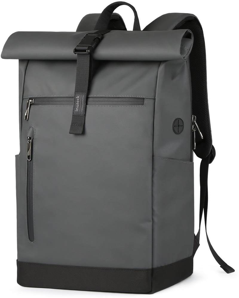 Çantë shpine Inateck RollTop, 25L-30L, për laptop 15"-17", gri