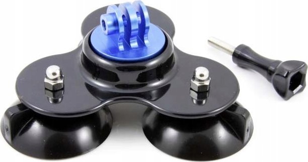 Mbajtëse me thithëse Xrec 3D Mount, 3 kupa, për GoPro Hero, e zezë