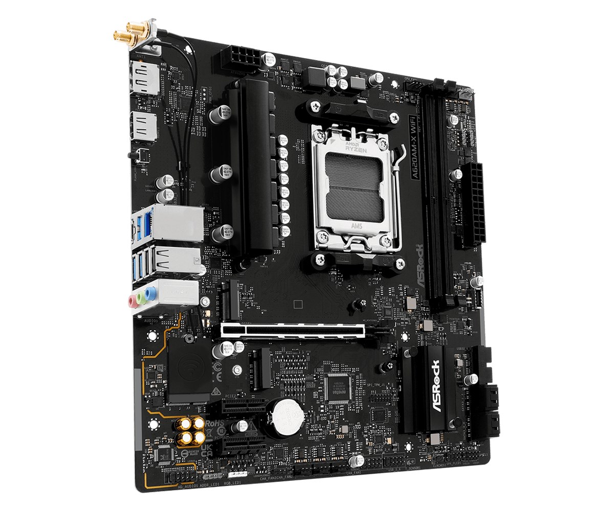 Pllakë amë ASRock A620AM-X WiFi, Socket AM5, DDR5, e zezë