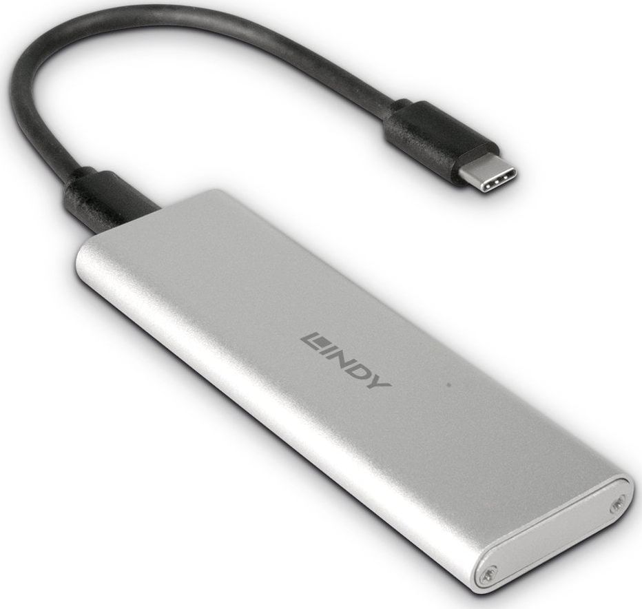Kuti eksterne për SSD Lindy M.2 SATA Enclosure 43332, USB C 3.2 Gen 2, alumini, e zezë