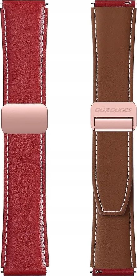 Rrip ore Dux Ducis YA, lëkurë natyrale, për Samsung Galaxy Watch dhe Huawei Watch, kafe