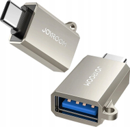 Adapter USB Joyroom S-H151, USB C mashkull në USB A femër, OTG, argjendtë