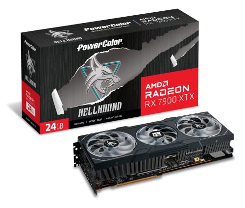 Kartë grafike PowerColor Hellhound RX 7900 XTX 24G L OC, 24GB GDDR6, 4K, e zezë