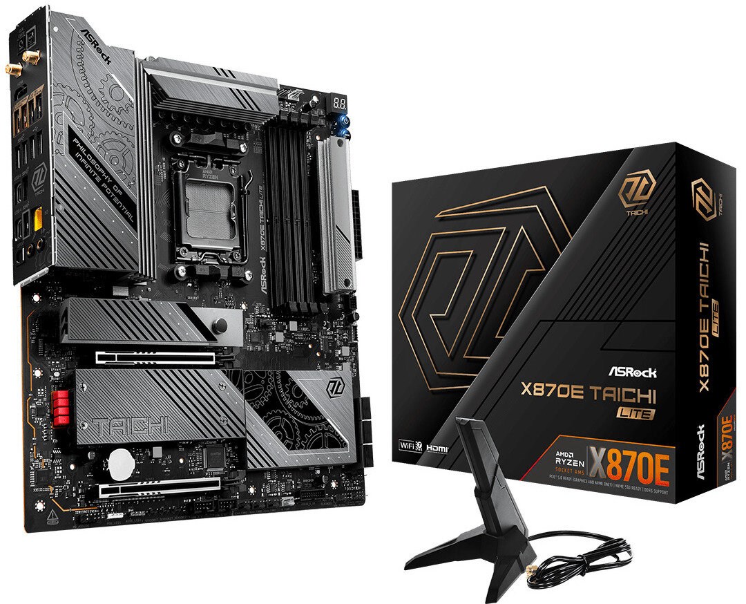Pllakë amë Asrock X870E Taichi Lite, DDR5, E-ATX, Socket AM5, e zezë