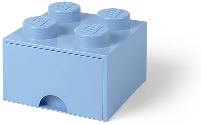 Kuti ruajtje me sirtar LEGO, e kaltër