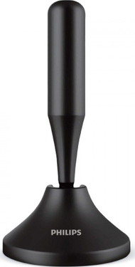 Antena e brendshme Philips SDV5300/12, TV dhe FM, me përforcues sinjali, e zezë