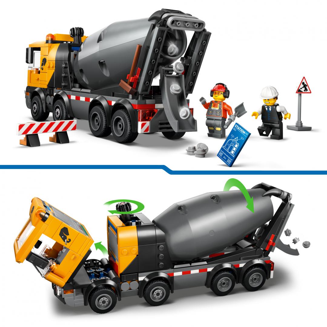 Set LEGO Cement Truck 60478, kamion betoni, shumëngjyrësh