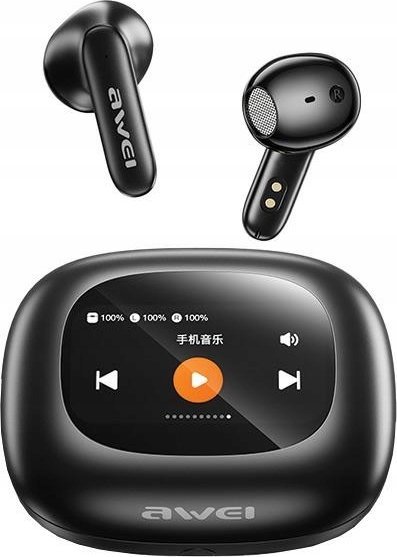 Kufje Bluetooth Awei TP97TWS, Bluetooth 5.4, me stacion karikimi, të zeza