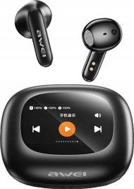 Bluetooth слушалки Awei TP97TWS, Bluetooth 5.4, со станица за полнење, црни