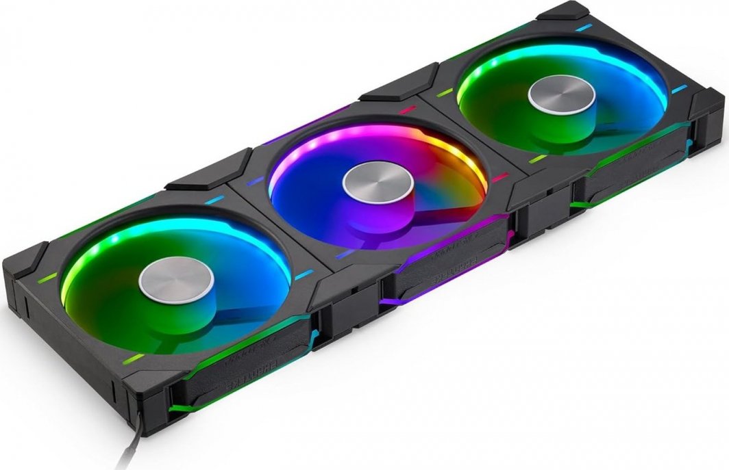 Вентилатори за компјутер Phanteks D30 120mm D RGB, сет 3 парчиња, PWM, црни