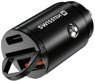 Karikues muri Swissten Power Supply 30W, 2 porta USB C USB A, GaN, i bardhë