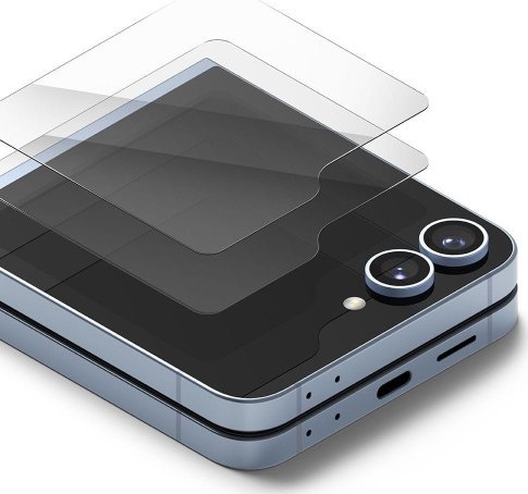 Xham mbrojtës Ringke për Galaxy Z Flip 6 Cover Display, 9H, 2 copë, transparent