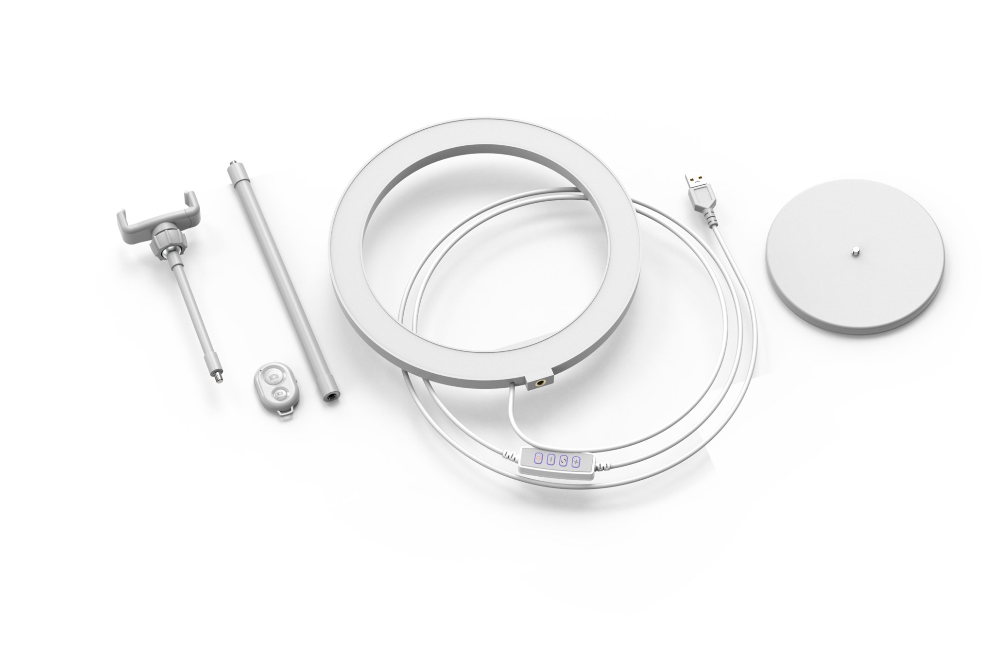 Ring llambë DigiPower 10 LED Ring Light Kit, 10", LED, e bardhë