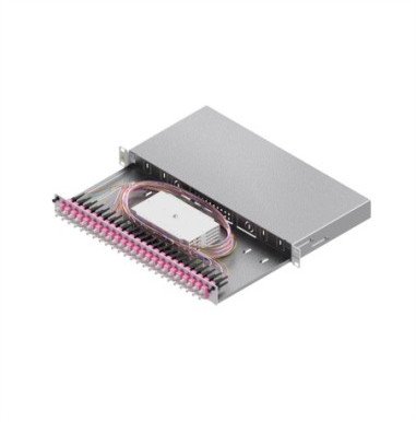 Kasetë fibrash optike Zellner Group Basic Splice Cabinet 1U24x SC Duplex, OM4, gri