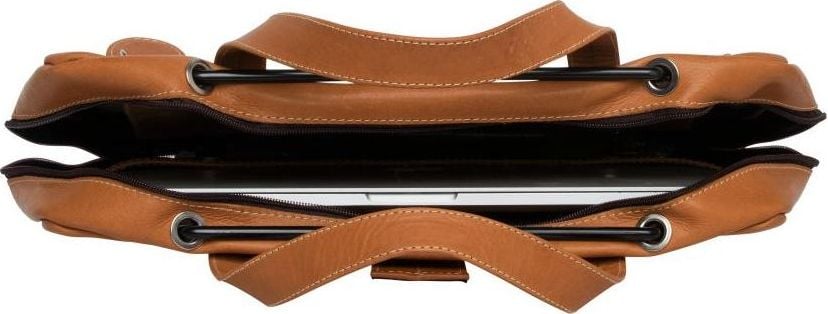 Çantë laptopi R-Go Tools R-Go Viva, ergonomike, lëkurë, kafe