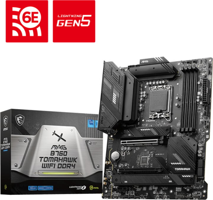 Pllakë amë MSI MAG B760 TOMAHAWK WIFI DDR4 - Intel B760