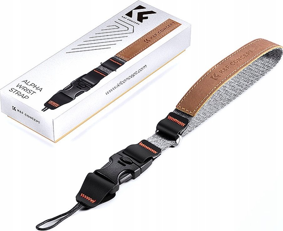 Rrip dore për kamera K&amp;F Concept, lëkurë, gri