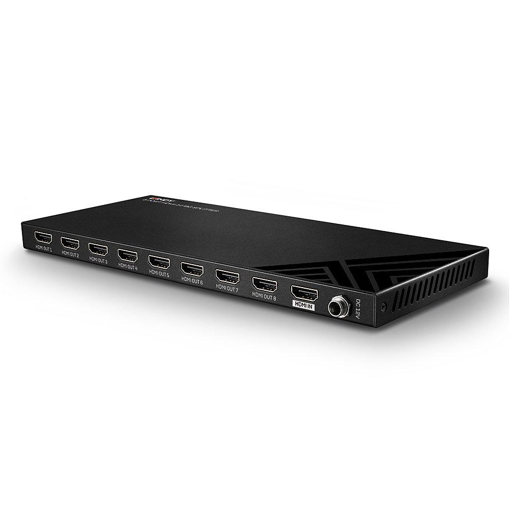 Ndarës videosi HDMI Lindy 38237, 1 në 8, 4K, i zi