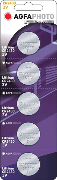 Bateri litium Agfa CR2430, 3V, paketim 5 copë