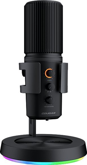 Mikrofon studio Cougar Screamer X 3H500MK3B.0001, USB, me shumë mënyra regjistrimi, i zi