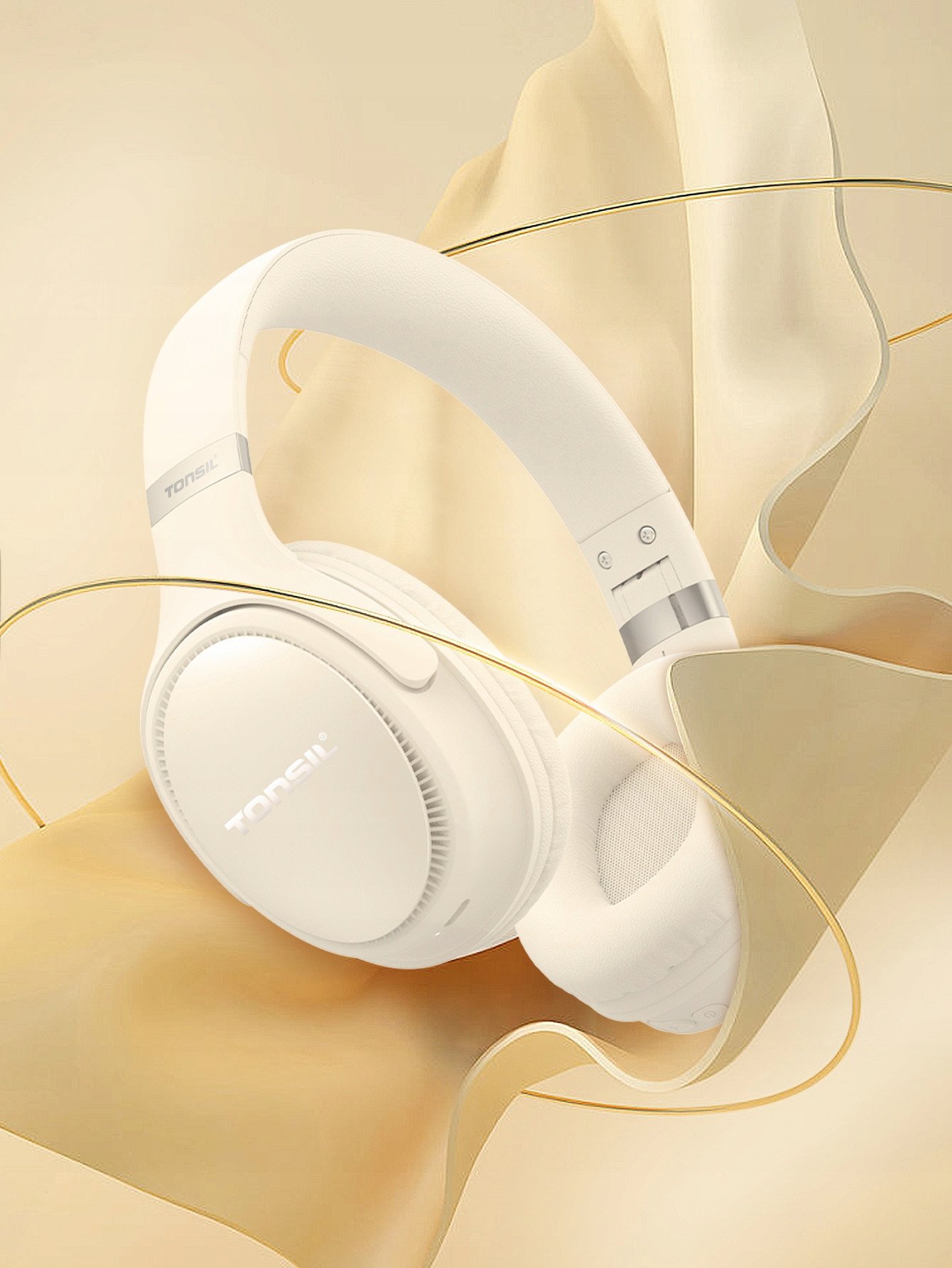 Kufje pa tela mbi vesh Tonsil R35BT, Bluetooth, SD FM, bezhë