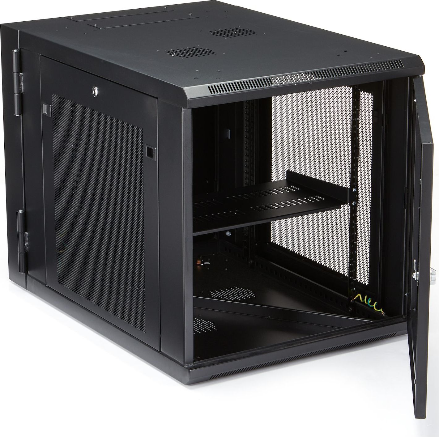 Kabinet rrjeti StarTech 12U, montim në mur, 19", i zi