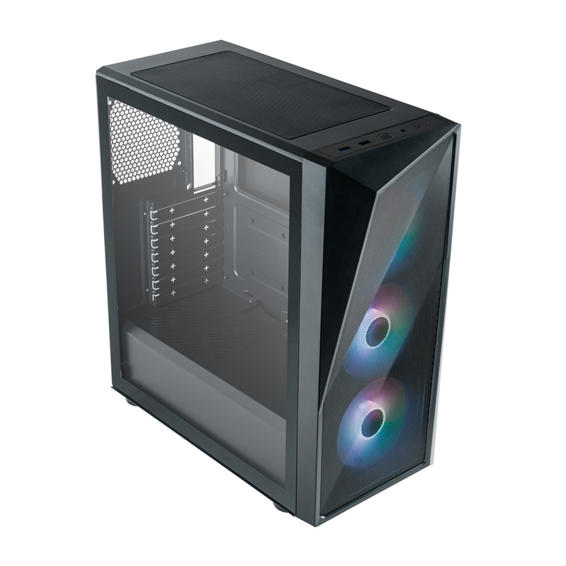 Kuti PC Cooler Master CMP 520, ATX, 3 ventilatorë ARGB, e zezë