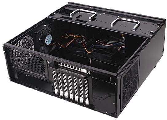 Kasë SilverStone GD07B Grandia, i zi