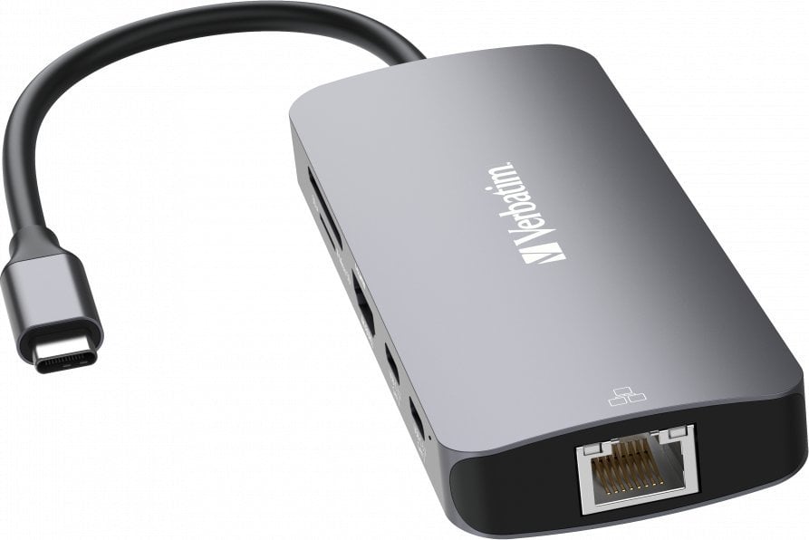 Hub USB C Verbatim CMH-09, 9 porta, 4K, argjendtë