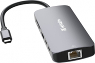 Hub USB C Verbatim CMH-09, 9 porta, 4K, argjendtë