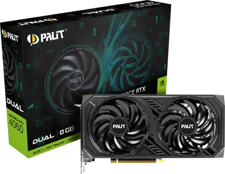 [OUTLET] PALiT GeForce RTX 4060 двојна графичка картичка, 8GB GDDR6