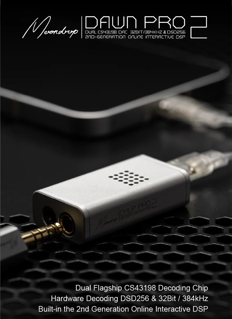 DAC USB MOONDROP Dawn Pro 2, amplifikator kufjesh, Dual CS43198, PCM384 DSD256, i zi