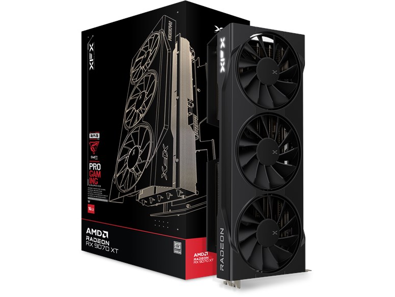 Kartelë grafike XFX Swift AMD Radeon RX 9070XT Triple Fan Gaming Edition, 16GB GDDR6