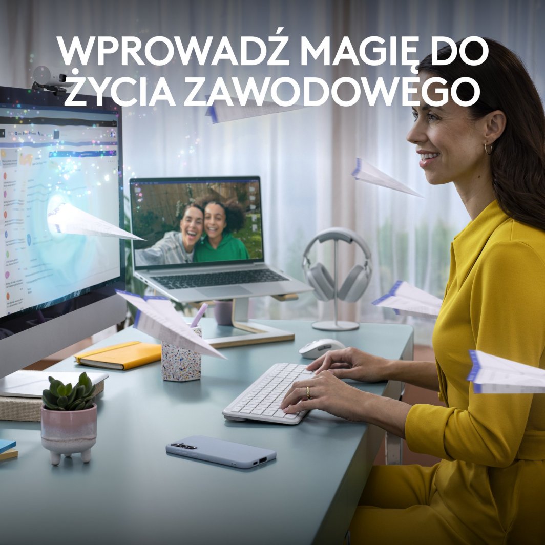 Set tastierë + maus Logitech Signature Slim MK950 (920-012491), i bardhë