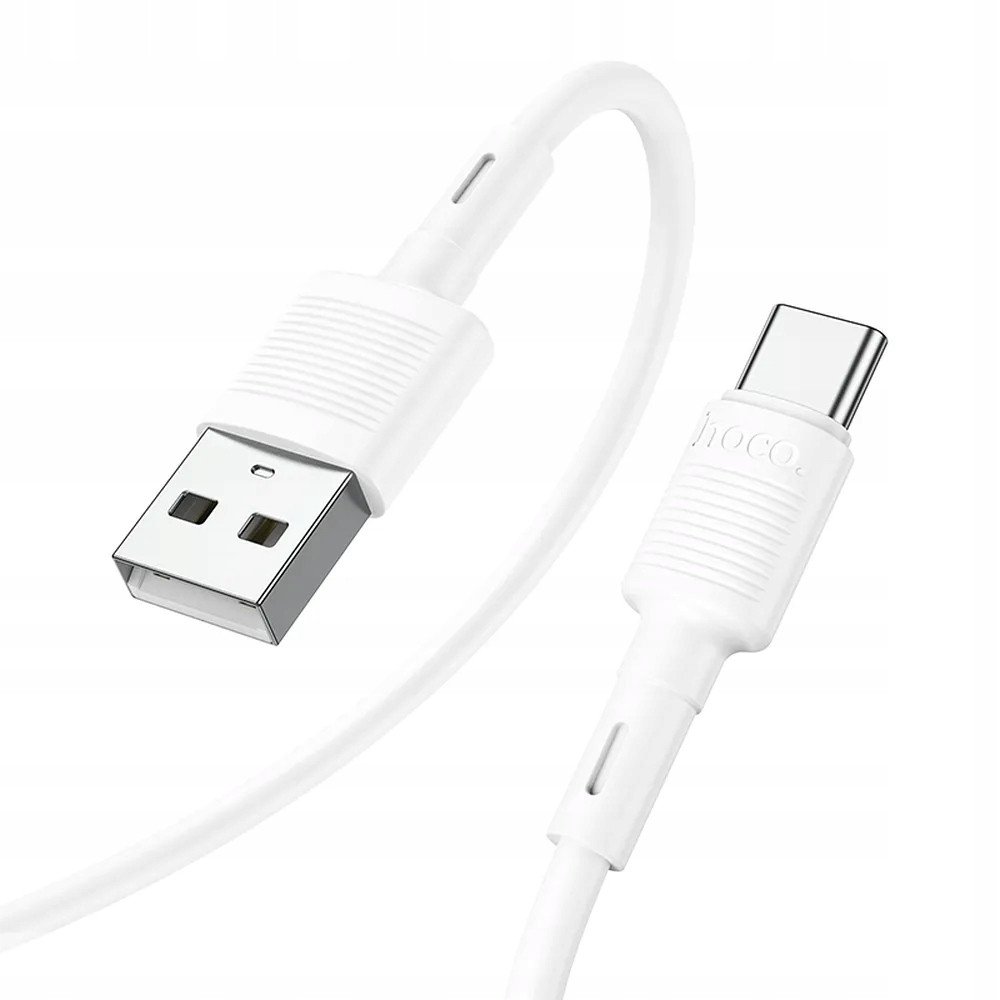 Kabllo karikimi Hoco X83, USB A në Type C, 3A, 1 m, e bardhë