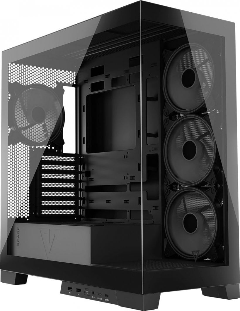 Kuti kompjuteri Modecom Volcano Space Apex ARGB, ATX, 4 ventilatorë 140mm, e zezë