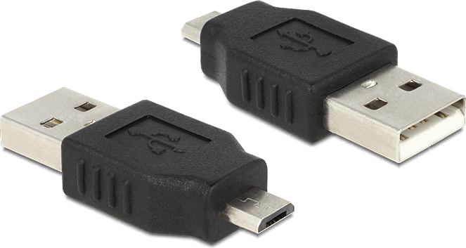 Përshtatës Delock microUSB - USB-A, i zi